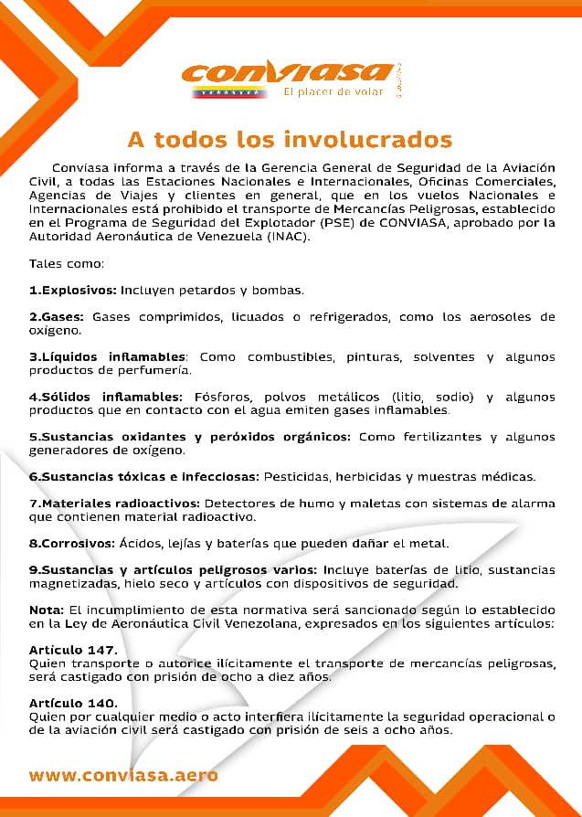 Comunicado Conviasa
