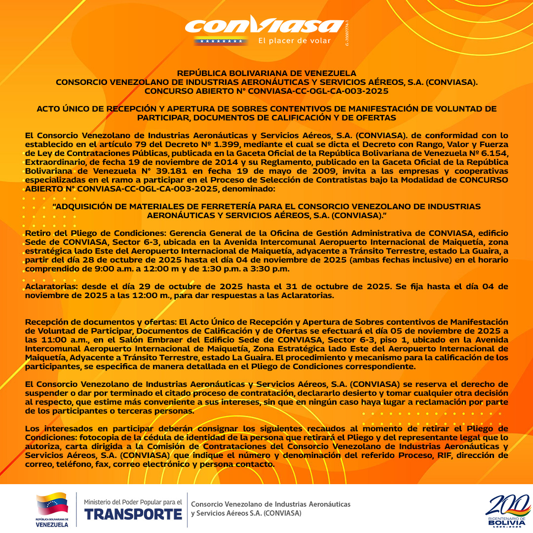 Comunicado Conviasa